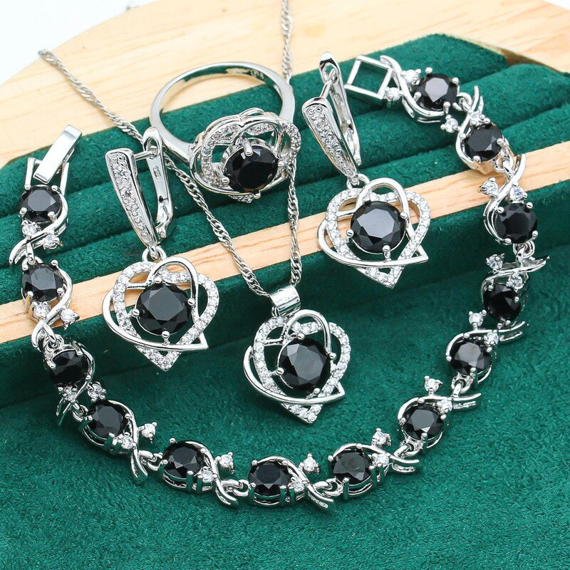 Zircon Silver Jewelry Set