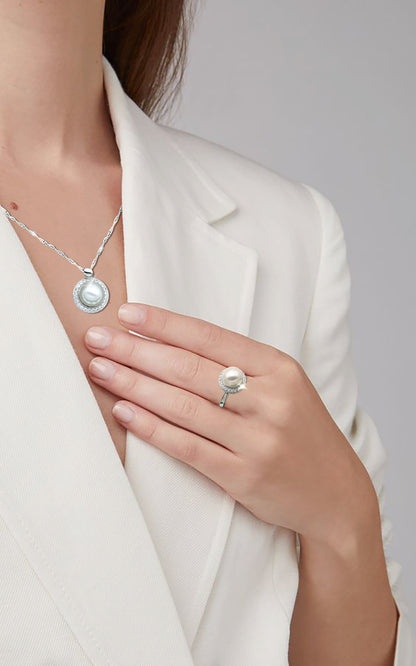 Radiant Pearl Set : Inspire Your Look with a Gorgeous 925 Sterling Silver Jewelry Set