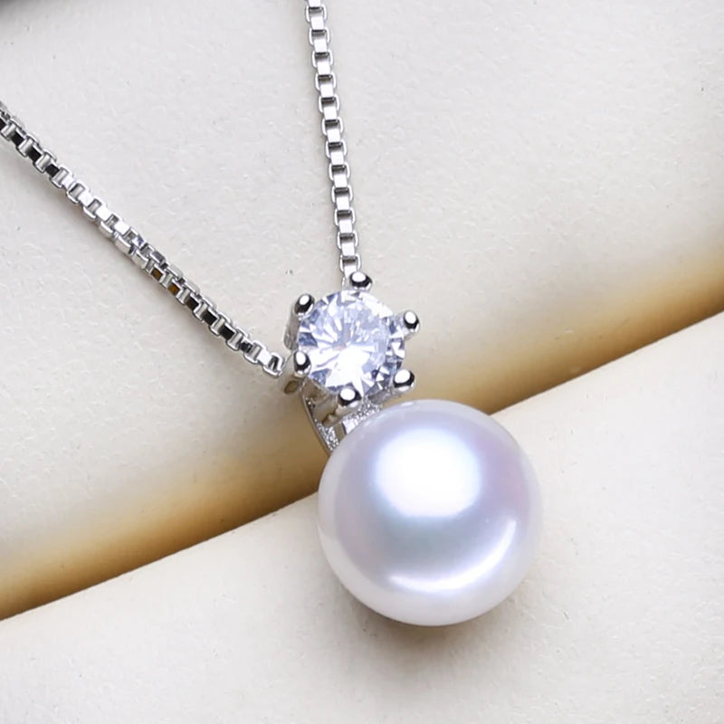 Venus 925 Sterling Silver Jewelry Sets Pearl Necklaces For Women