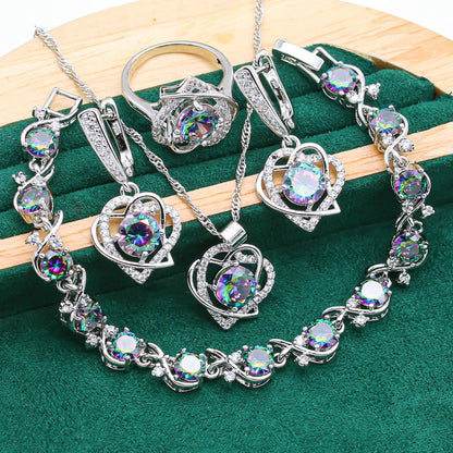 Zircon Silver Jewelry Set