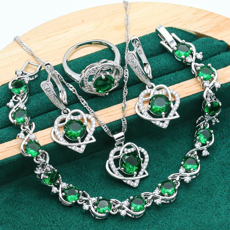 Zircon Silver Jewelry Set