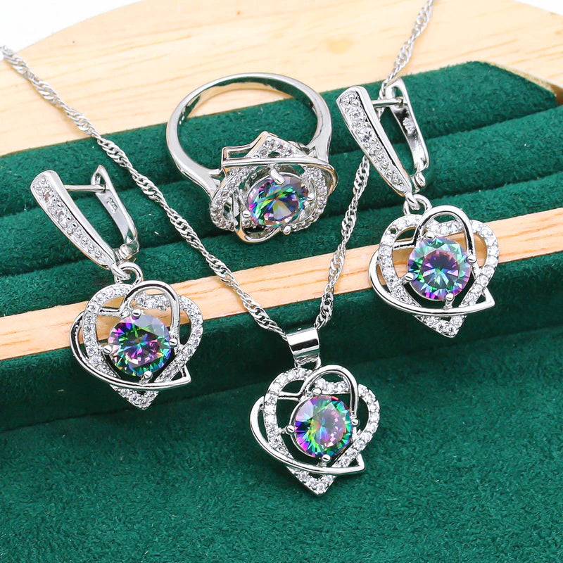 Zircon Silver Jewelry Set