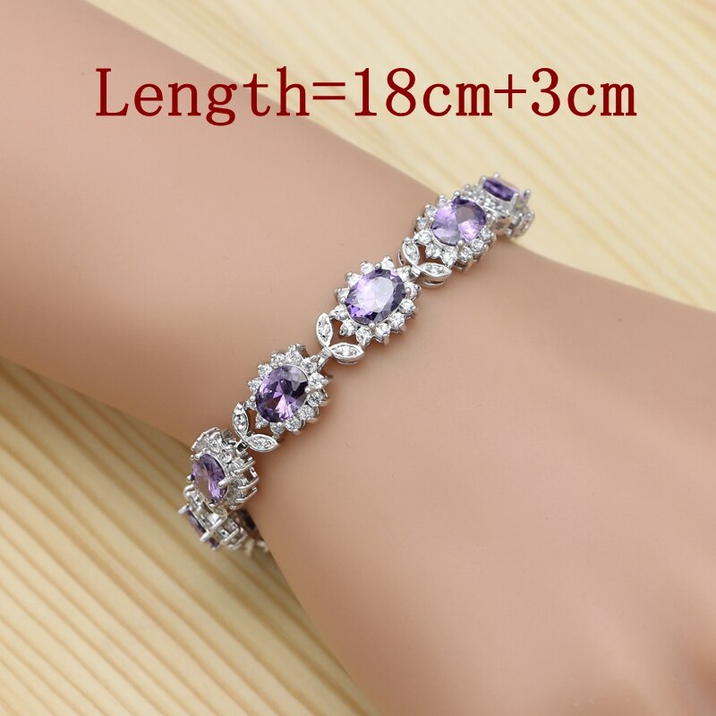 Ethereal Lavender Zircon 925 Jewelry Set