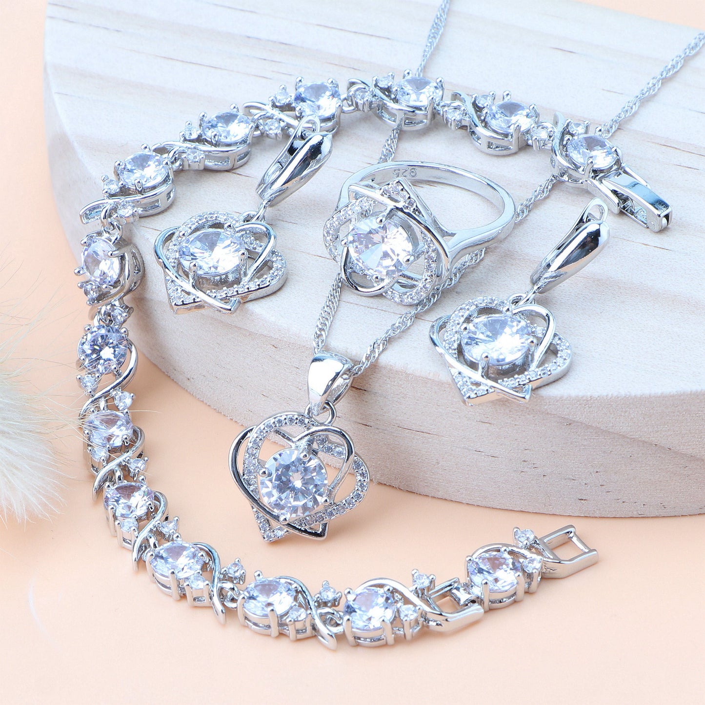 Zircon Silver Jewelry Set ZS003