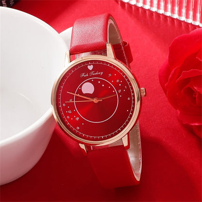 5pcs Set Women Fashion Quartz Watch Female Clock Luxury Brand Design Women Watches Simple Ladies Watches Montre Femme