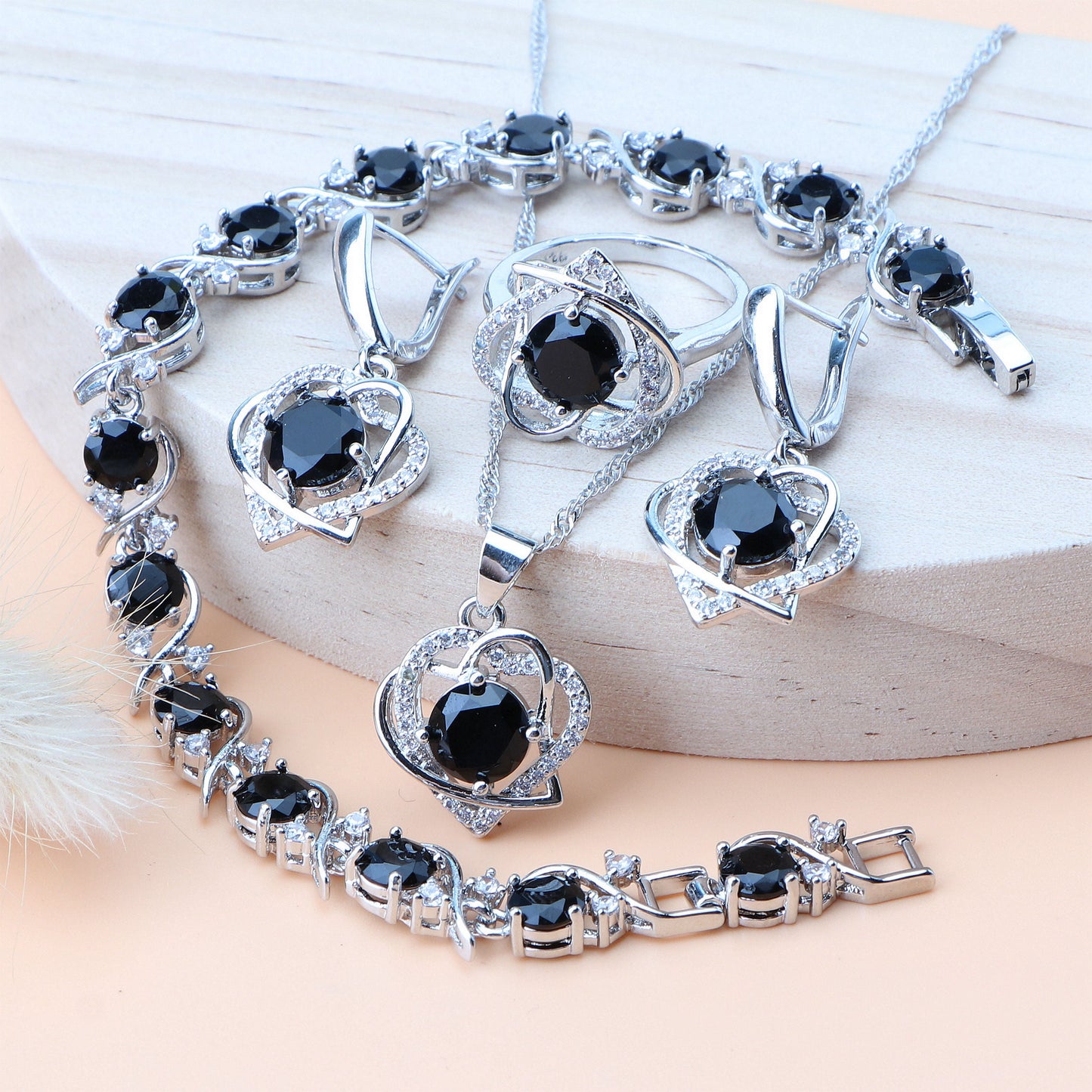 Zircon Silver Jewelry Set ZS003